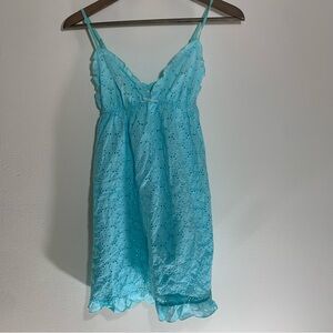 Victoria's Secret Light Blue Lace Chemise